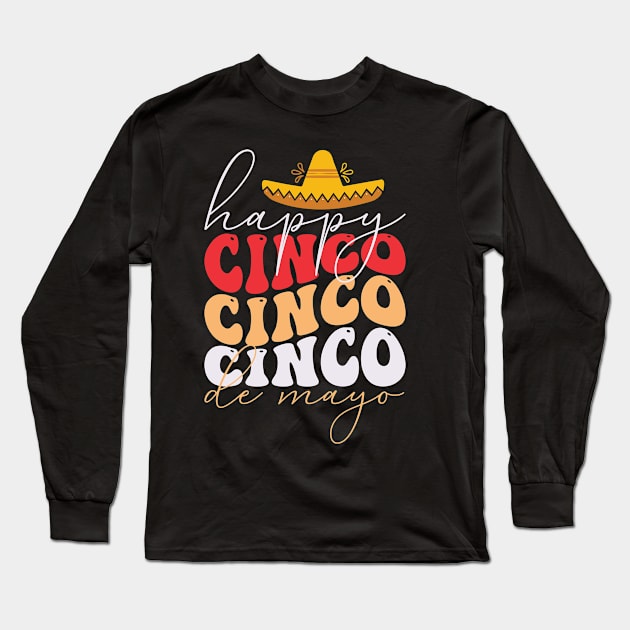 Cinco De Mayo Mexican Fiesta 5 De Mayo Cactus Mexican Hat Long Sleeve T-Shirt by smartrocket